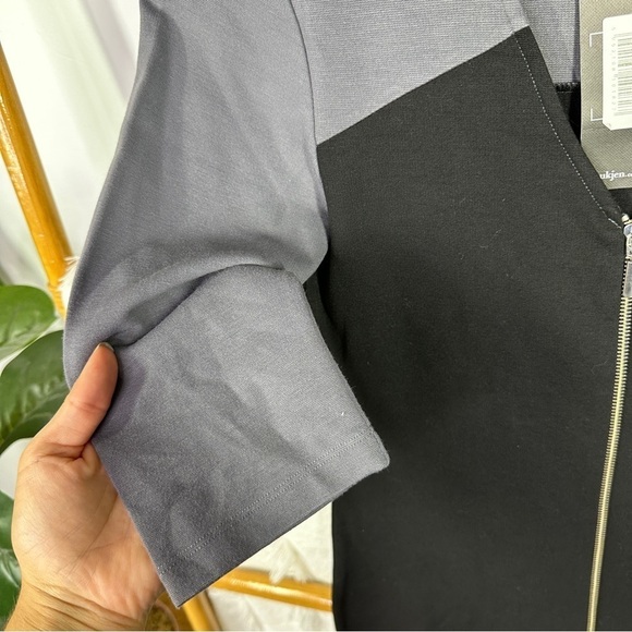 NWT Baukjen Grey Black Zip Dress sz 8 - Picture 3 of 3